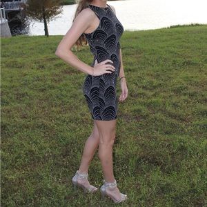 Black sparkly mini dress size S
